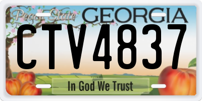 GA license plate CTV4837