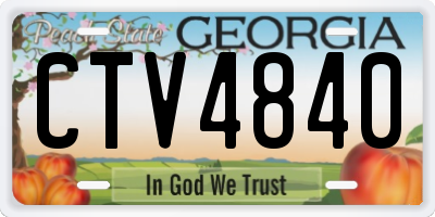 GA license plate CTV4840