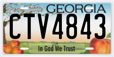 GA license plate CTV4843