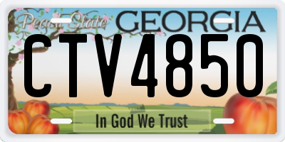 GA license plate CTV4850