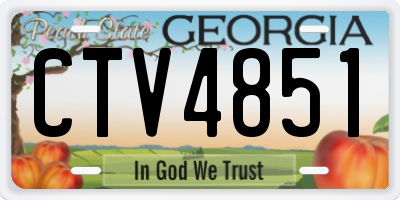 GA license plate CTV4851