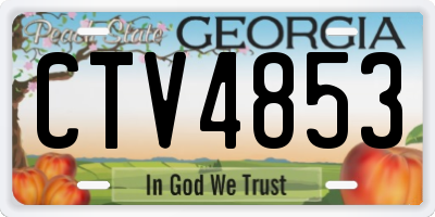 GA license plate CTV4853