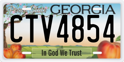 GA license plate CTV4854