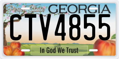 GA license plate CTV4855