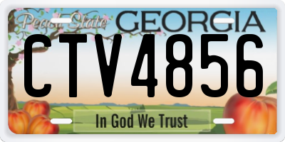 GA license plate CTV4856