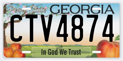 GA license plate CTV4874