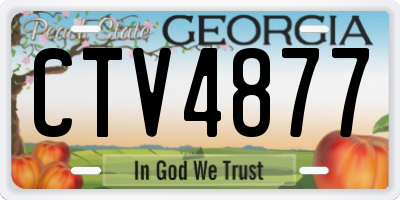 GA license plate CTV4877
