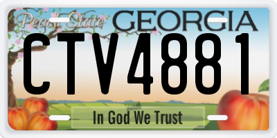 GA license plate CTV4881