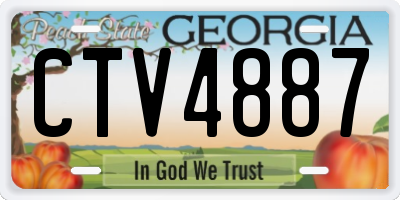 GA license plate CTV4887