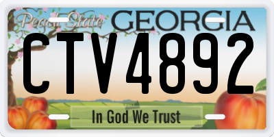 GA license plate CTV4892