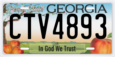 GA license plate CTV4893