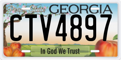 GA license plate CTV4897