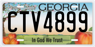 GA license plate CTV4899