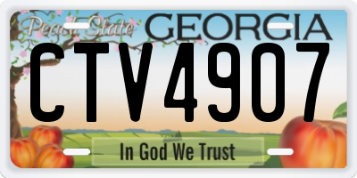 GA license plate CTV4907