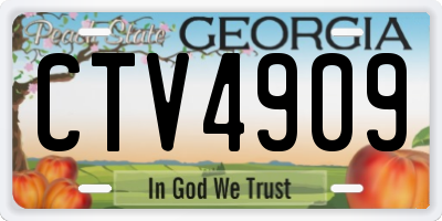 GA license plate CTV4909