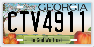 GA license plate CTV4911