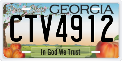 GA license plate CTV4912
