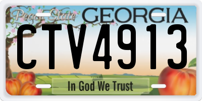 GA license plate CTV4913