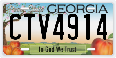 GA license plate CTV4914