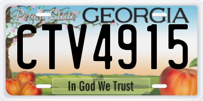 GA license plate CTV4915