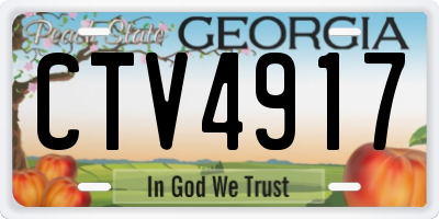GA license plate CTV4917