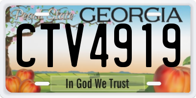GA license plate CTV4919