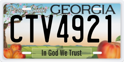 GA license plate CTV4921