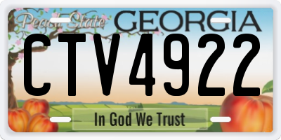 GA license plate CTV4922