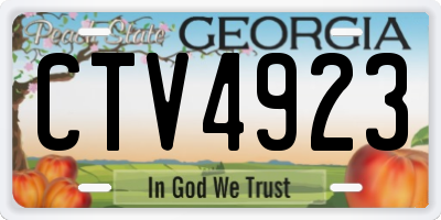 GA license plate CTV4923