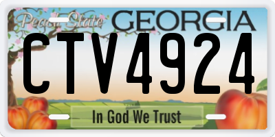 GA license plate CTV4924