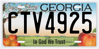 GA license plate CTV4925