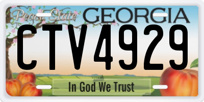 GA license plate CTV4929