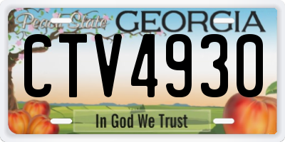 GA license plate CTV4930