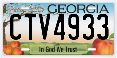 GA license plate CTV4933