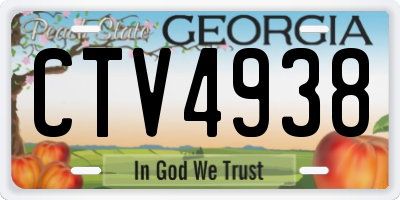 GA license plate CTV4938