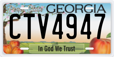 GA license plate CTV4947