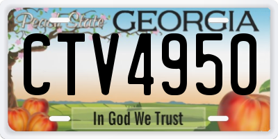 GA license plate CTV4950
