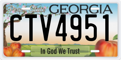 GA license plate CTV4951