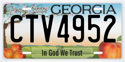 GA license plate CTV4952