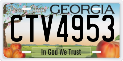 GA license plate CTV4953
