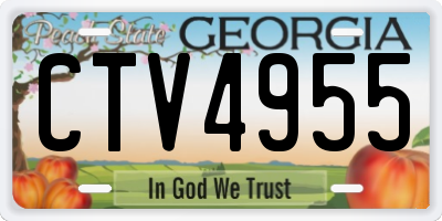 GA license plate CTV4955
