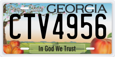 GA license plate CTV4956