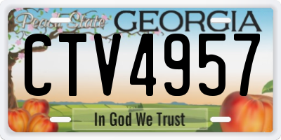 GA license plate CTV4957
