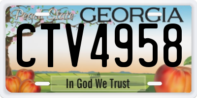 GA license plate CTV4958