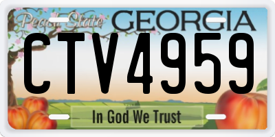 GA license plate CTV4959