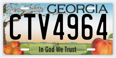 GA license plate CTV4964