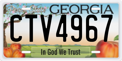 GA license plate CTV4967