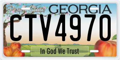 GA license plate CTV4970