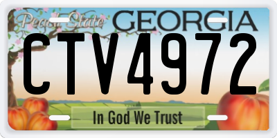 GA license plate CTV4972