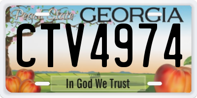 GA license plate CTV4974
